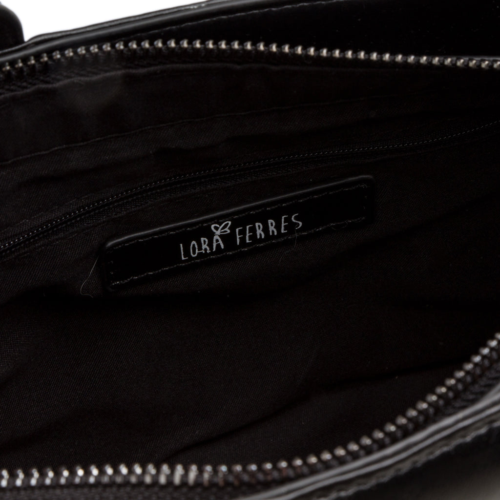 Borsa a mano Nera da Donna con logo Lora Ferres
