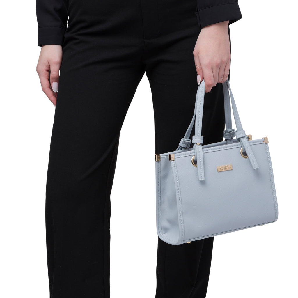 Borsa a mano azzurra da Donna con manico dettaglio nodo Lora Ferres