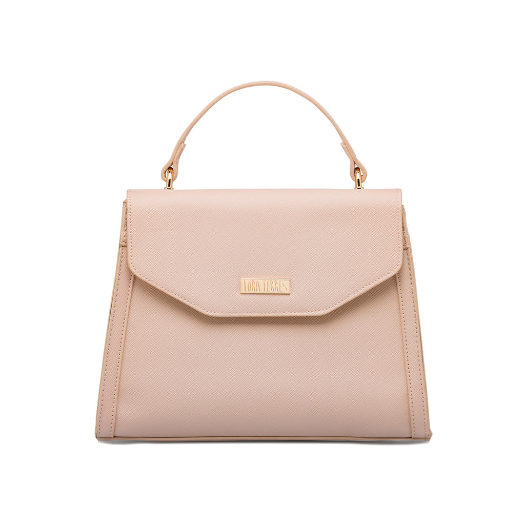 Borsa a mano rosa da Donna con targhetta logo Lora Ferres