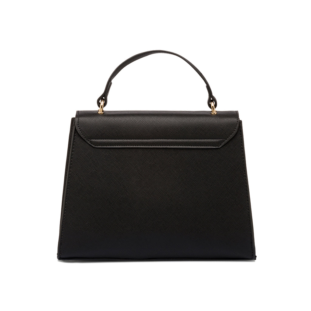 Borsa a mano nera da Donna con targhetta logo Lora Ferres