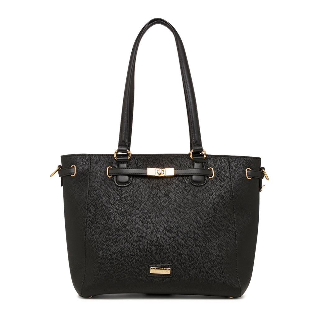 Borsa a spalla nera da Donna con dettglio in metllo Lora Ferres