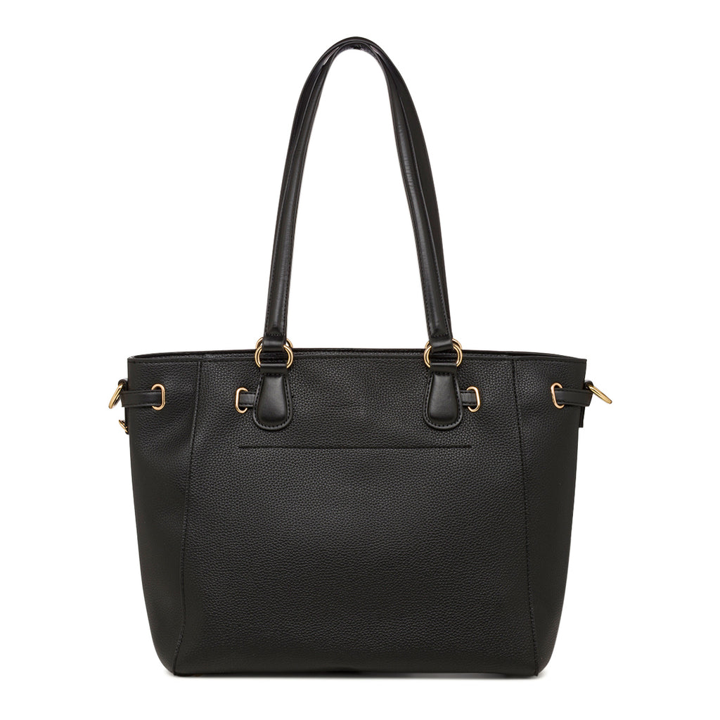 Borsa a spalla nera da Donna con dettglio in metllo Lora Ferres