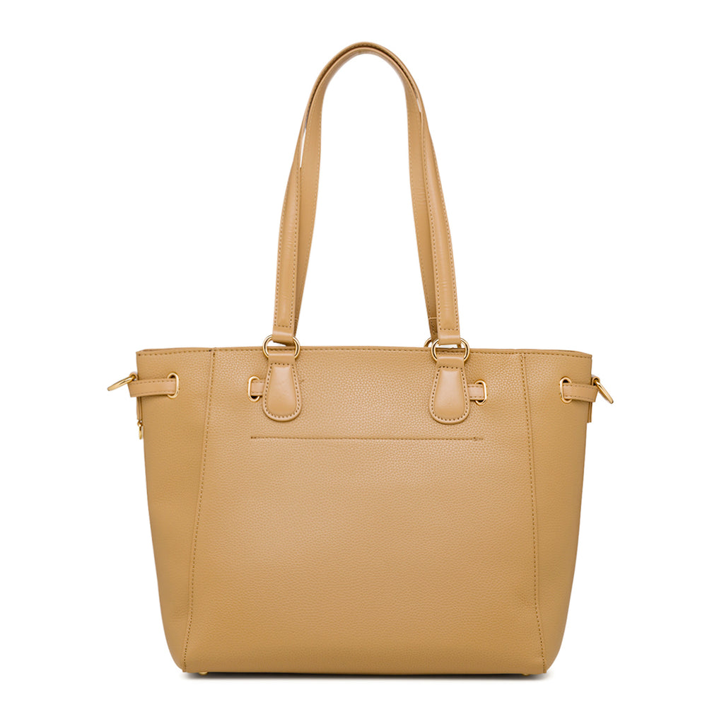 Borsa a spalla beige da Donna con dettaglio in metallo Lora Ferres
