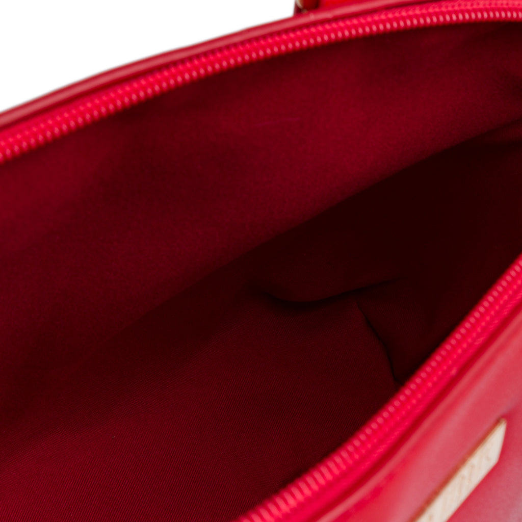 Borsa a mano rossa da Donna con inserti in metallo dorati Lora Ferres