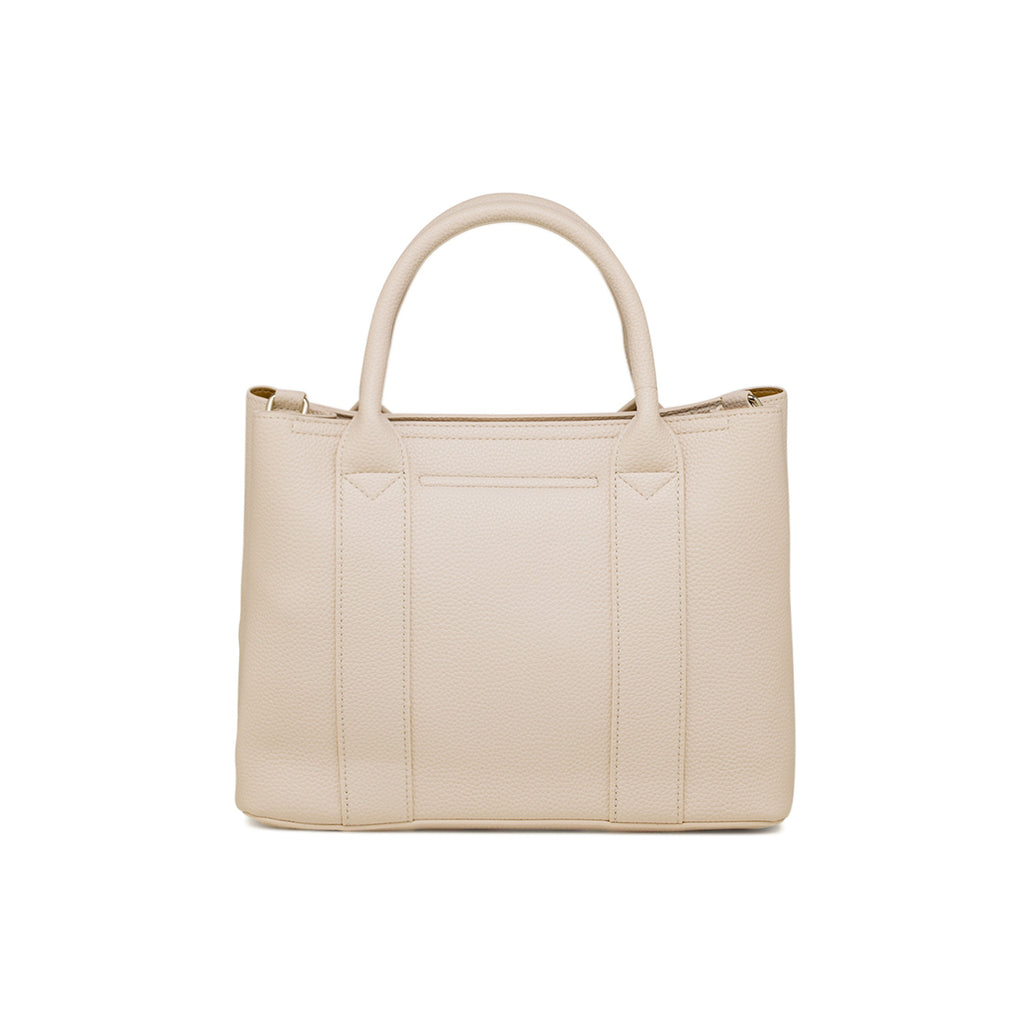 Borsa a mano bianco off-white da Donna con logo in metallo Lora Ferres