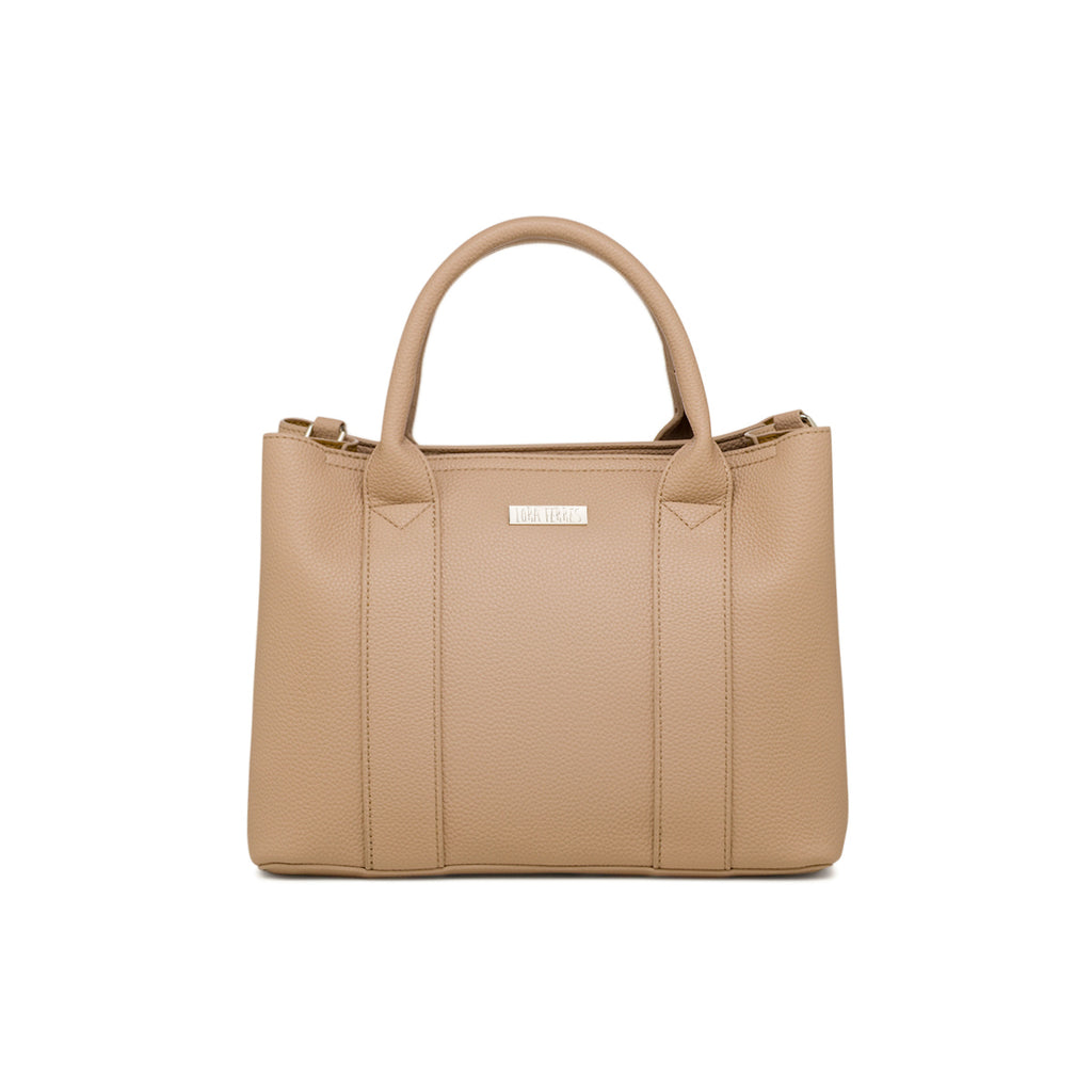 Borse a mano beige da Donna con logo in metallo Lora Ferres