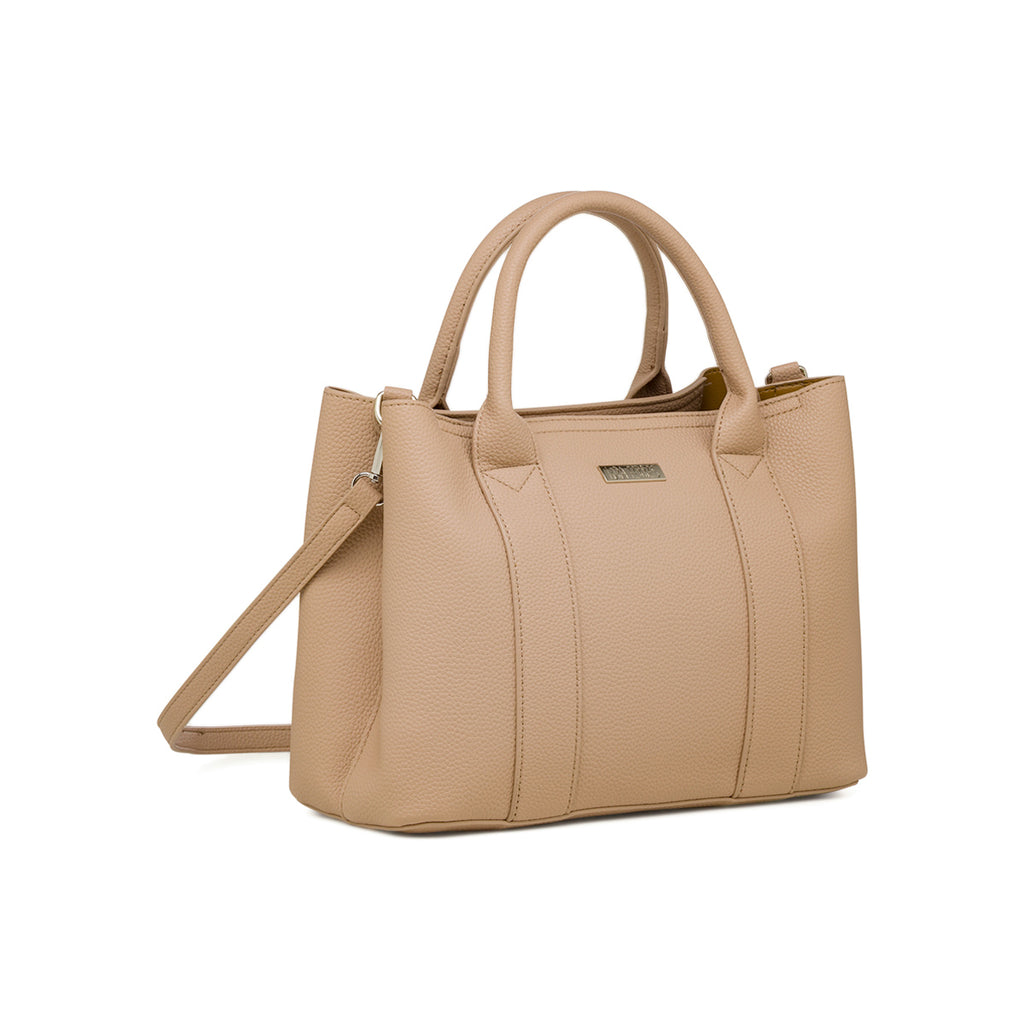 Borse a mano beige da Donna con logo in metallo Lora Ferres