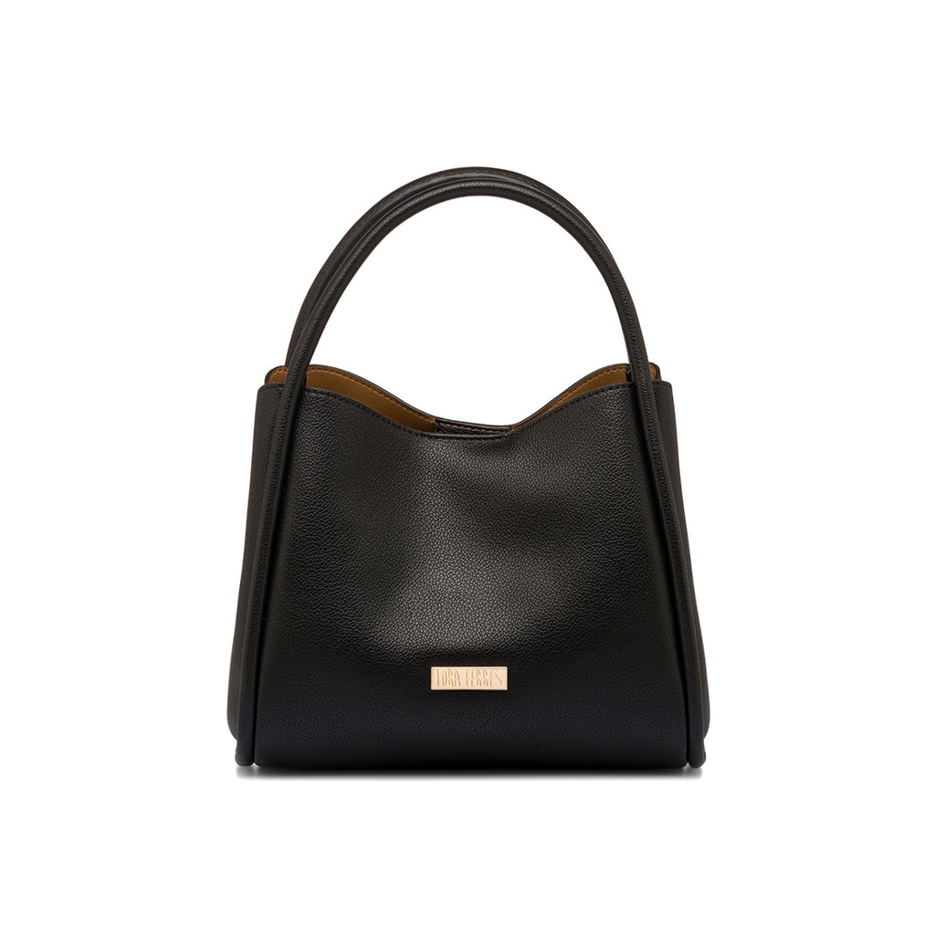 Borsa a mano nera da Donna con logo frontale Lora Ferres