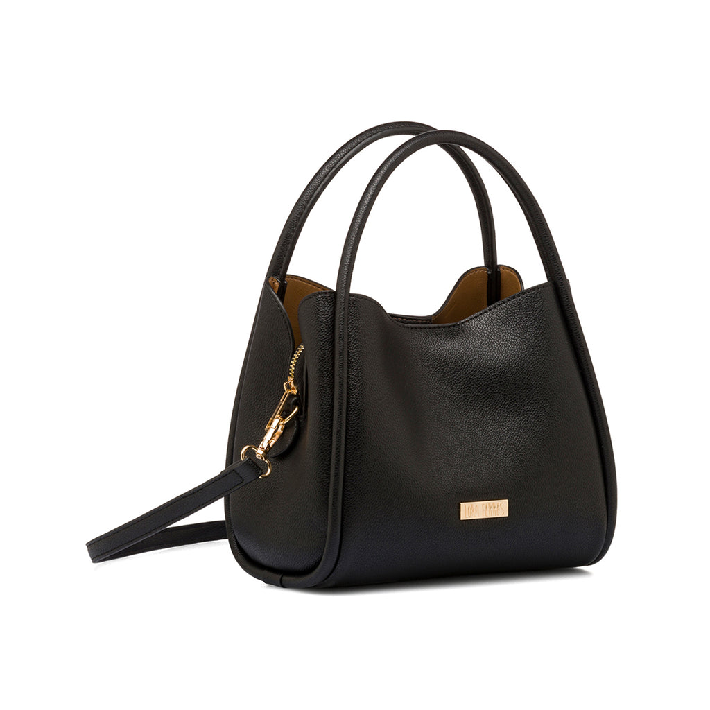 Borsa a mano nera da Donna con logo frontale Lora Ferres