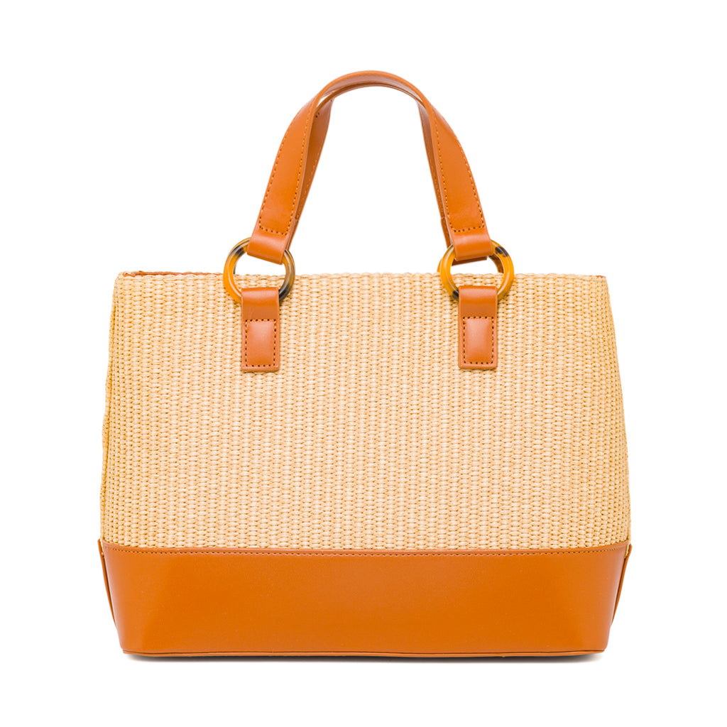 Borsa a Mano in Rafia da Donna con Ciondolo rimovibile Logo Lumberjack