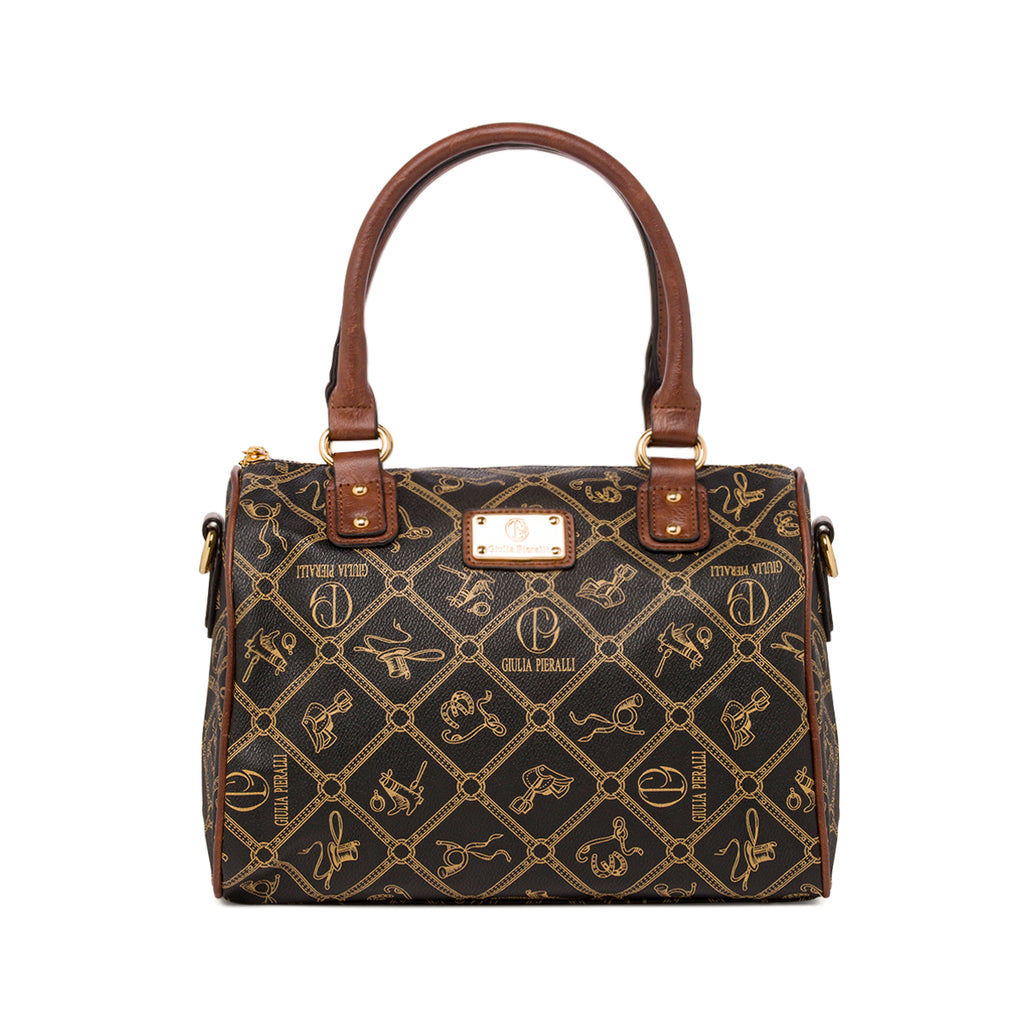 Borsa a mano nera da Donna con stampa Giulia Pieralli