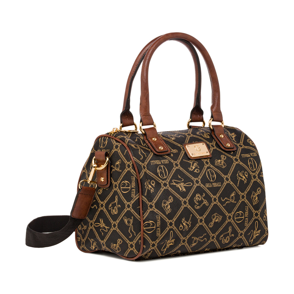 Borsa a mano nera da Donna con stampa Giulia Pieralli