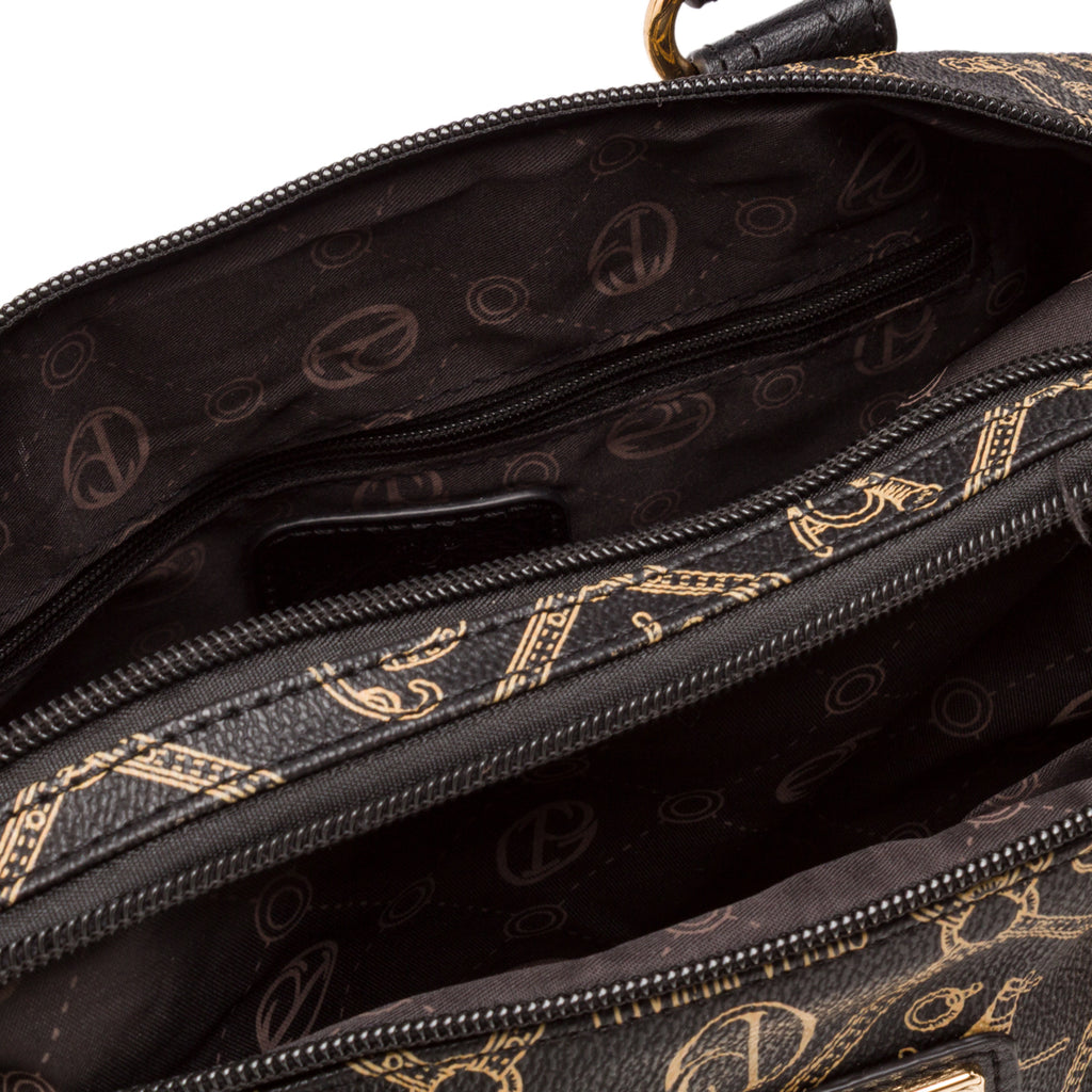 Borsa a mano nera da Donna con stampa Giulia Pieralli