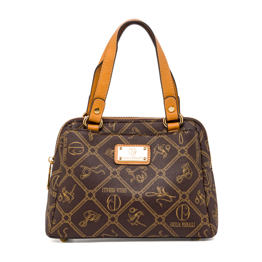 Borsa a mano nera da Donna con stampa logo Giulia Pieralli