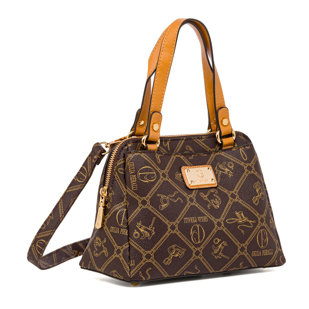 Borsa a mano nera da Donna con stampa logo Giulia Pieralli