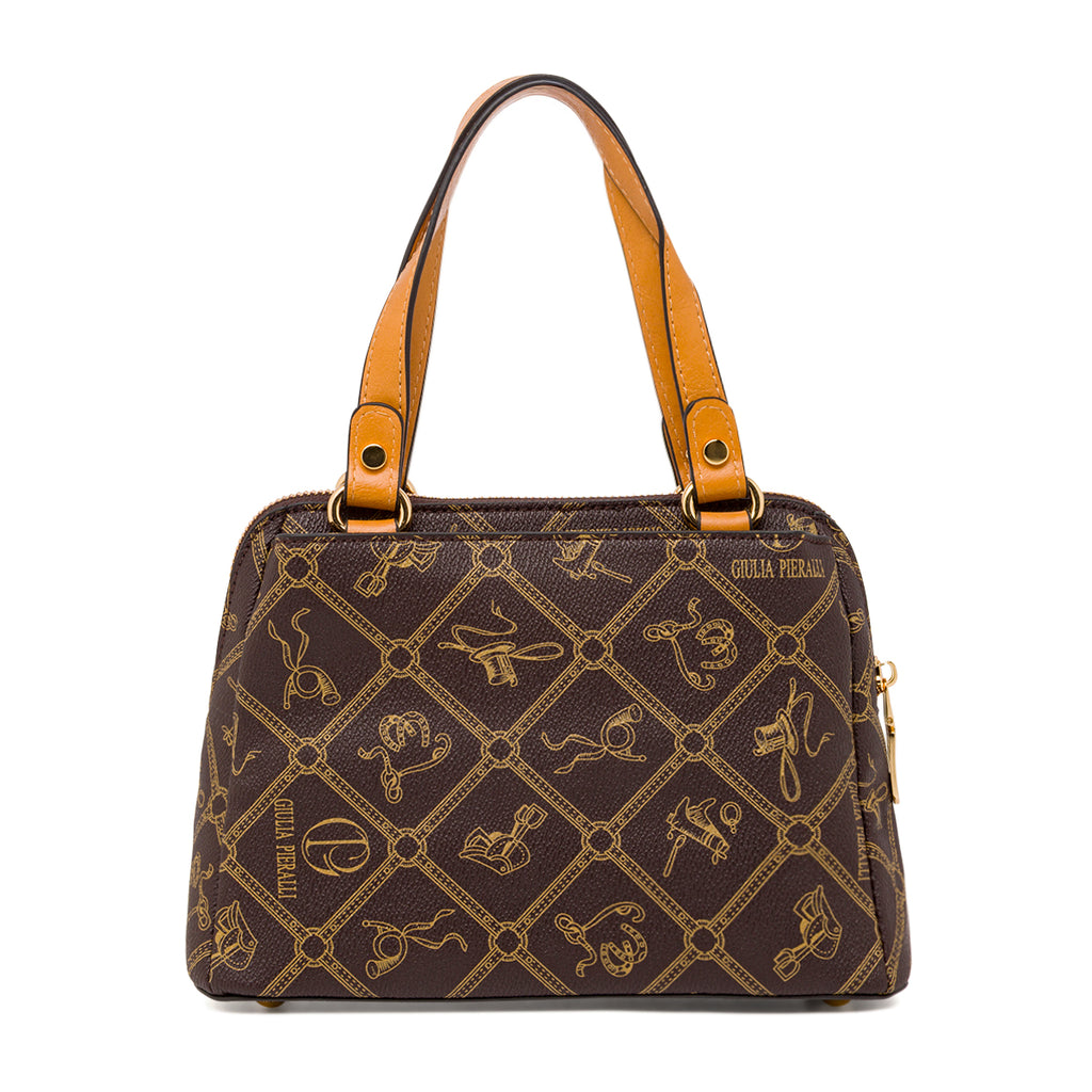 Borsa a mano nera da Donna con stampa logo Giulia Pieralli