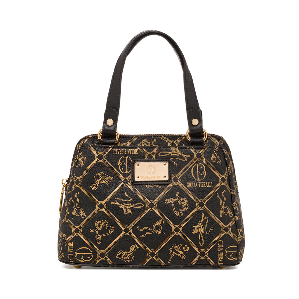 Borsa a mano nera da Donna con stampa Giulia Pieralli