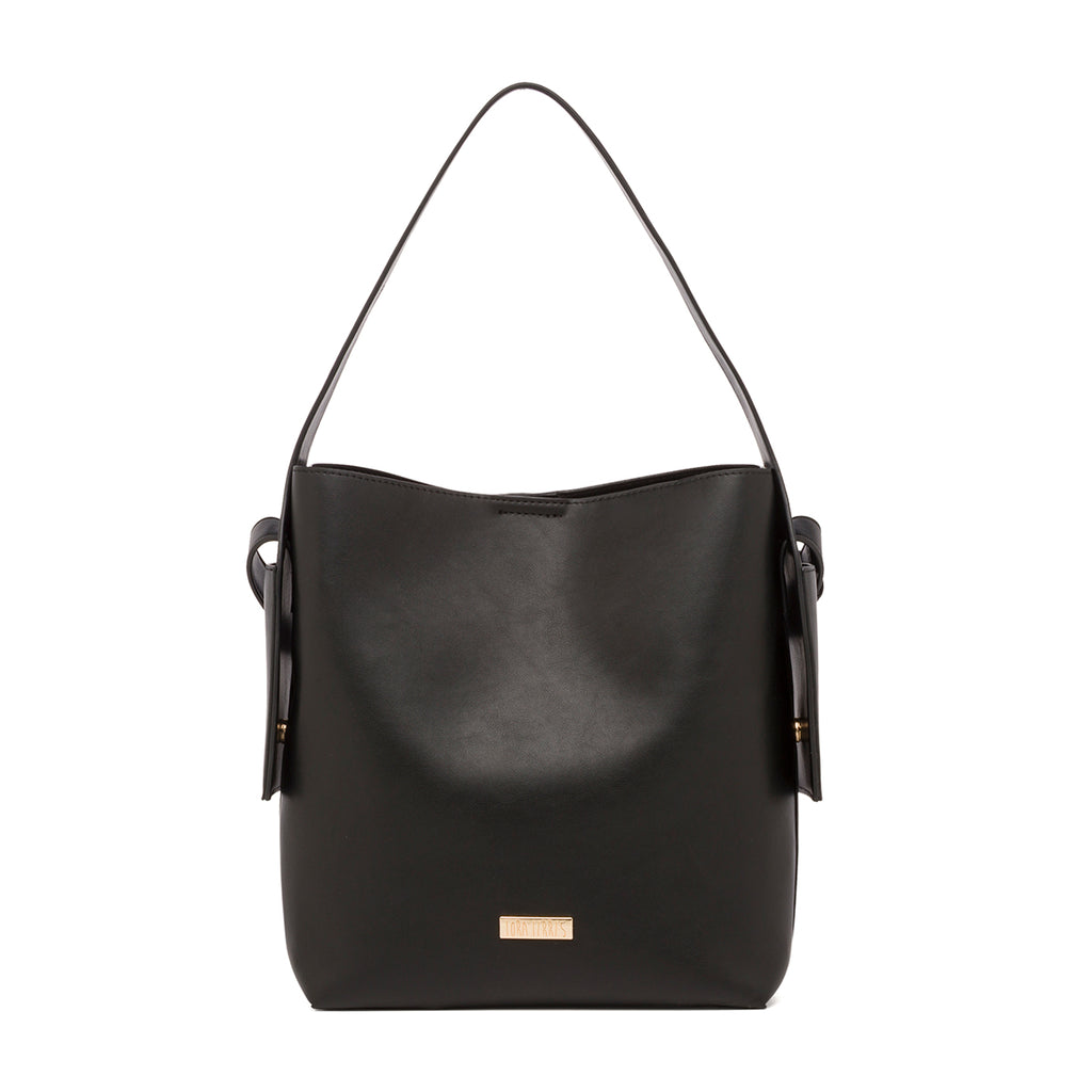 Borsa a secchiello nera da Donna Lora Ferres