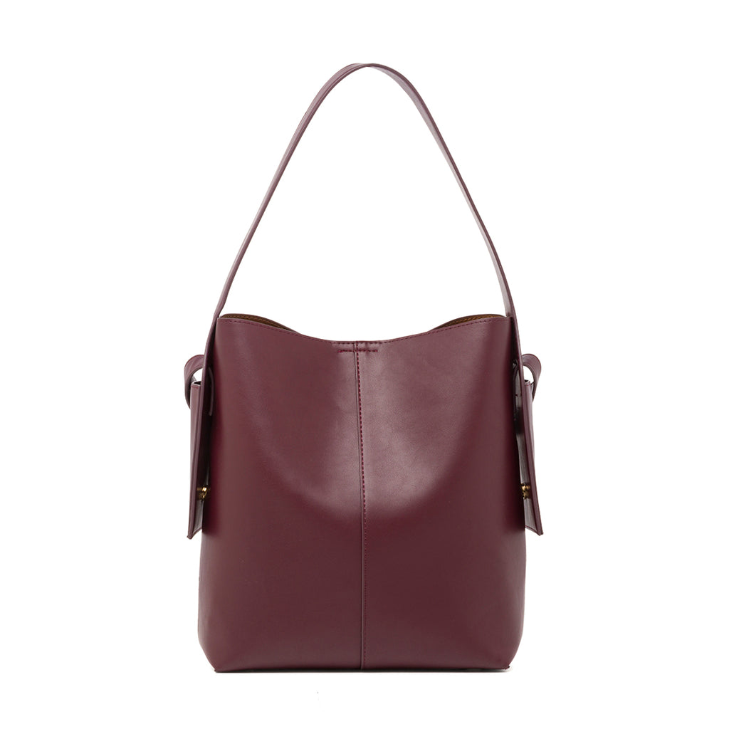 Borsa a mano Bordeaux da Donna con logo Lora Ferres