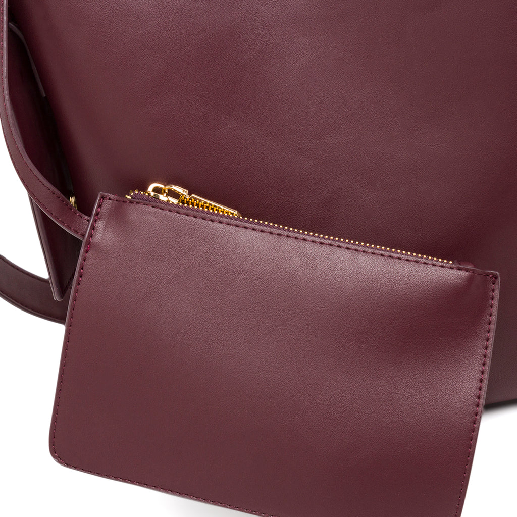 Borsa a mano Bordeaux da Donna con logo Lora Ferres