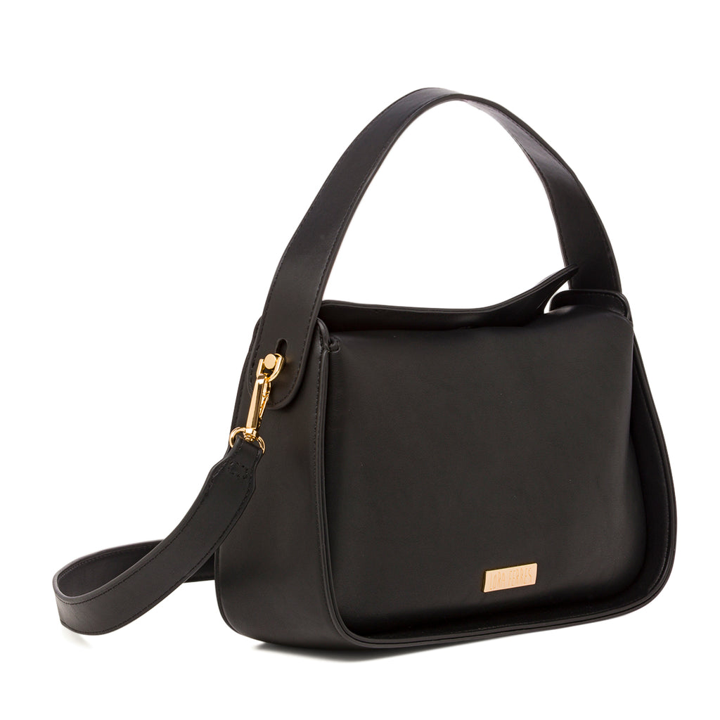 Borsa a mano nera da Donna con logo e tracolla rimovibile Lora Ferres