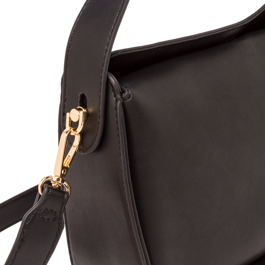 Borsa a mano nera da Donna con logo e tracolla rimovibile Lora Ferres