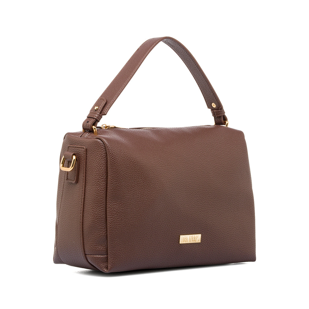 Borsa a mano marrone da Donna con portamonete Lora Ferres