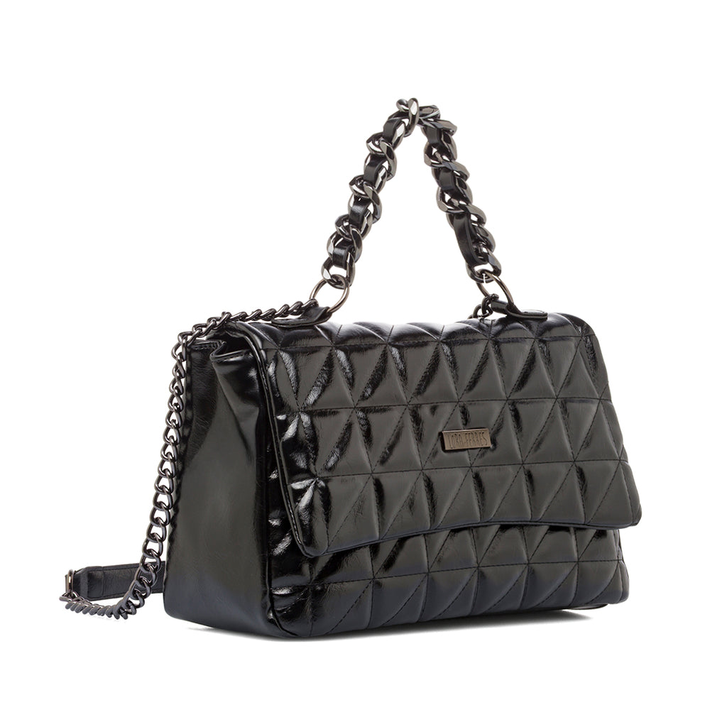 Borsa a mano nera da Donna con manici a catena Lora Ferres