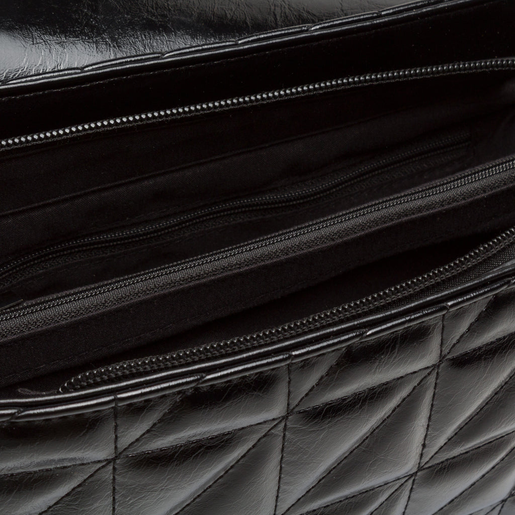 Borsa a mano nera da Donna con manici a catena Lora Ferres