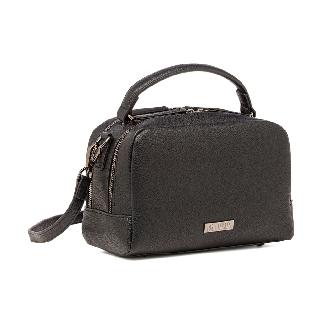 Borsa a mano da donna nera Lora Ferres con tracolla
