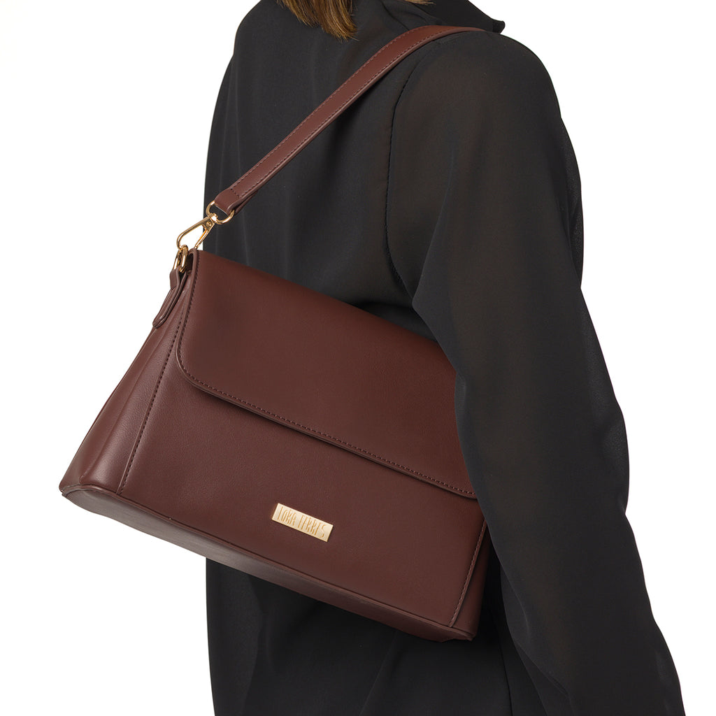 Borsa a mano marrone da Donna con logo  Lora Ferres