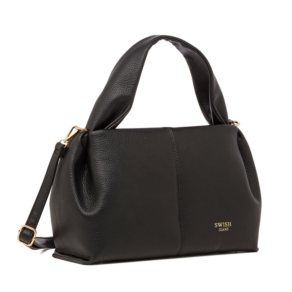 Borsa a Mano da Donna Nera con Manico Imbottito Swish Jeans