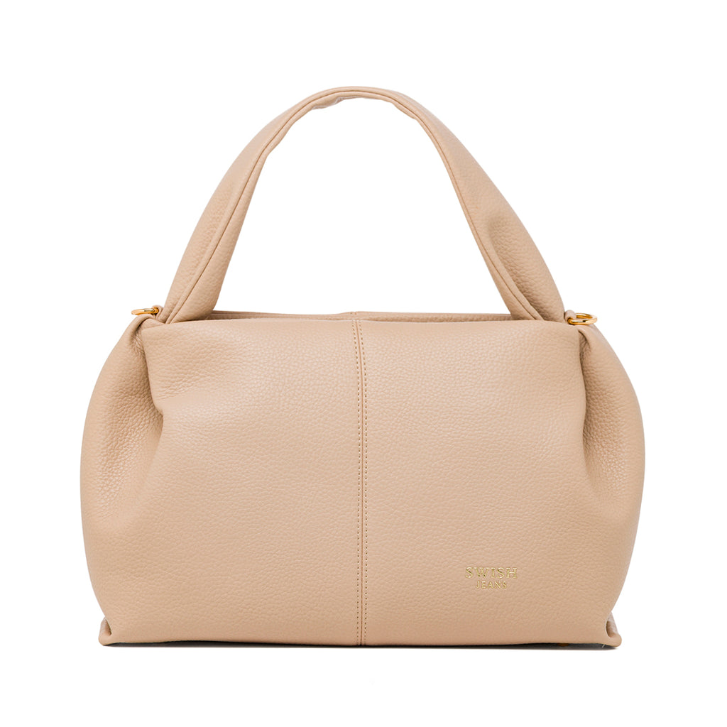 Borsa a Mano da Donna Beige con Manico Imbottito Swish Jeans