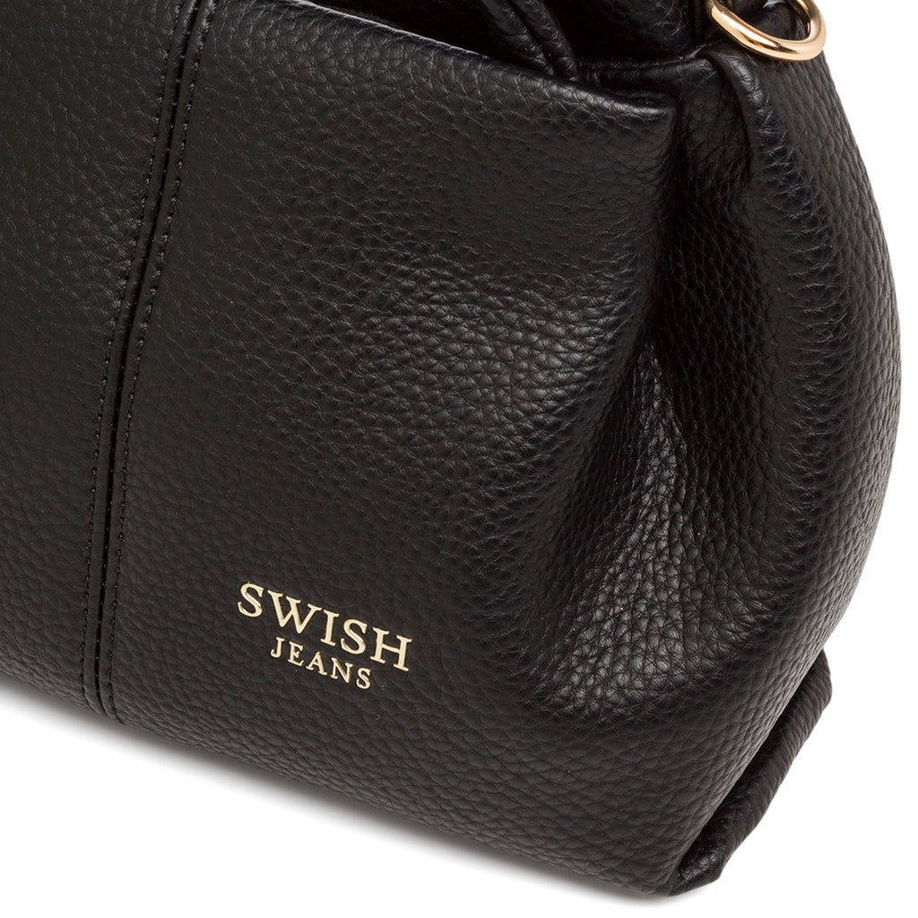 Borsa a Mano da Donna Nera con Tracolla Regolabile Swish Jeans