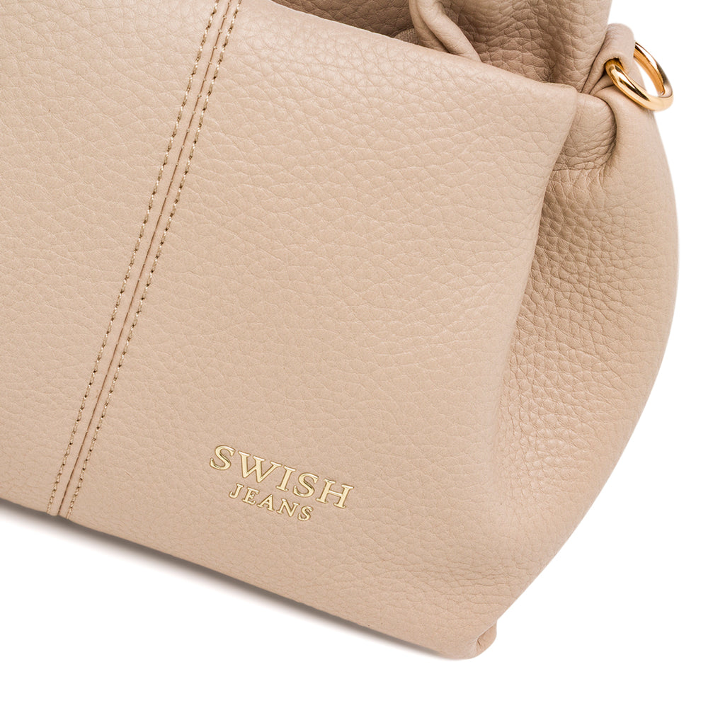 Borsa a Mano da Donna Taupe con Tracolla Regolabile Swish Jeans