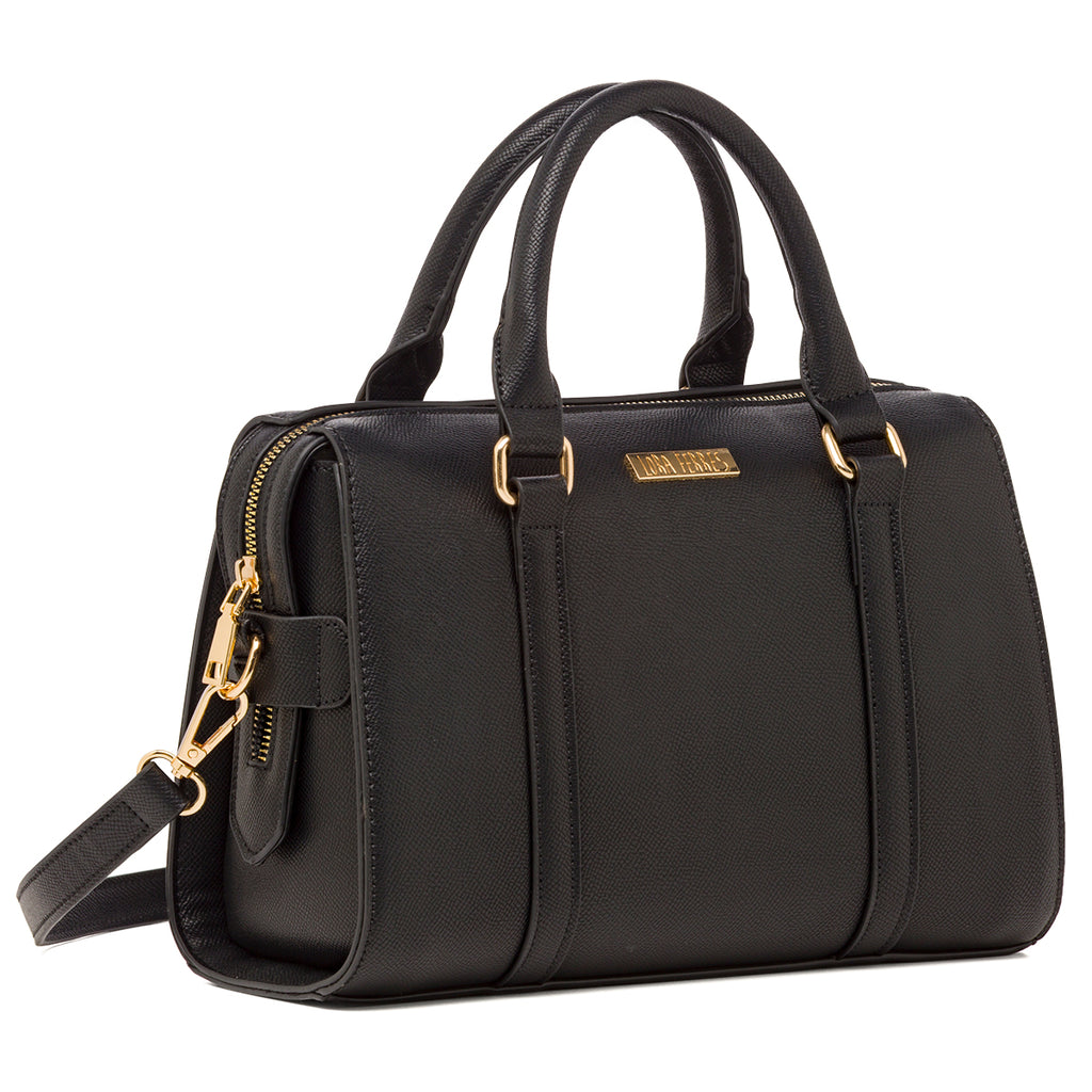 Borsa a Mano da Donna Nera con Tracolla Rimovibile Lora Ferres