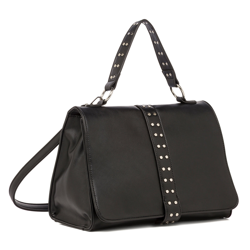 Borsa a Mano da Donna Nera con Borchie Lora Ferres