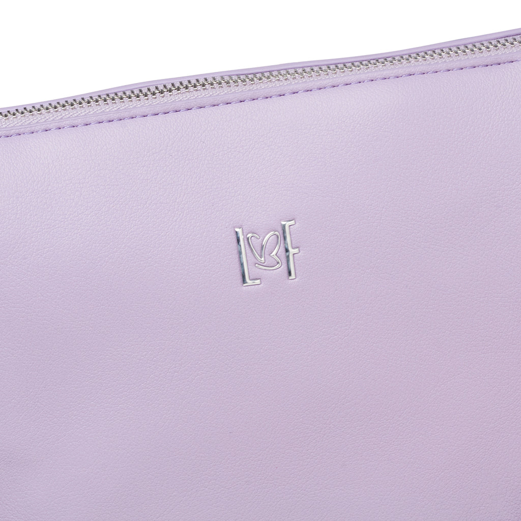 Borsa a tracolla lilla da donna con manico a catena Lora Ferres