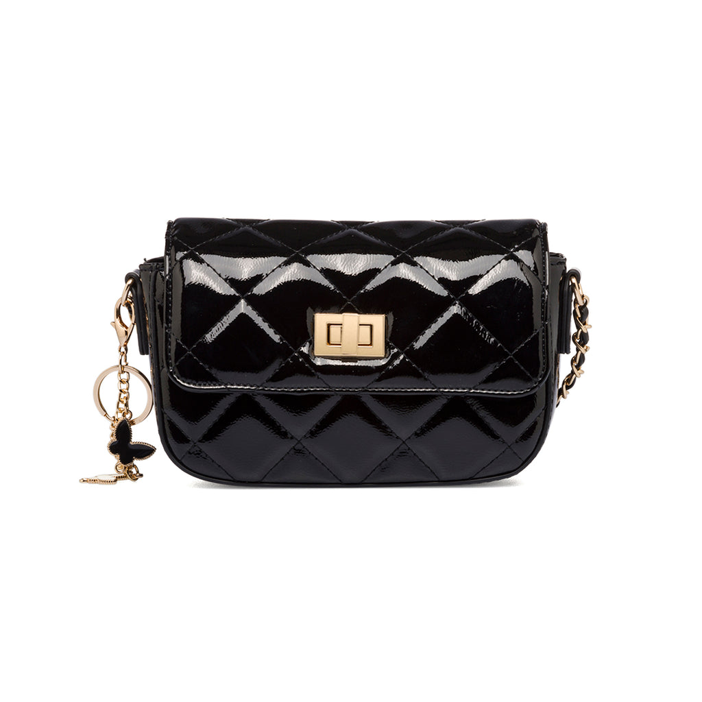 Borsa trapuntata nera da donna in "pelle vegana" Call It Spring Lexye