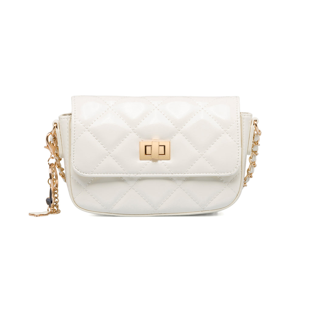 Borsa trapuntata bianca da donna in "pelle vegana" Call It Spring Lexye