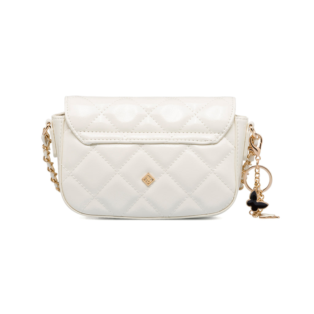 Borsa trapuntata bianca da donna in "pelle vegana" Call It Spring Lexye