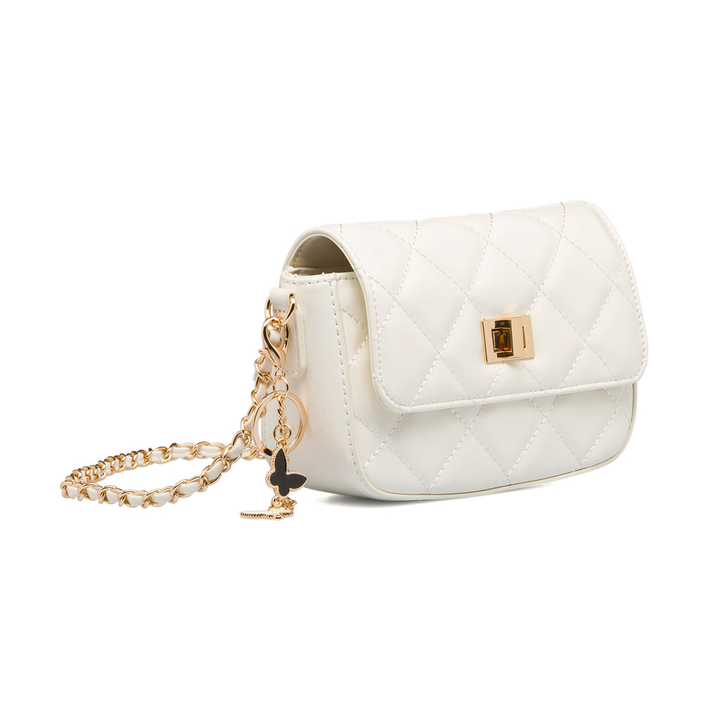 Borsa trapuntata bianca da donna in "pelle vegana" Call It Spring Lexye