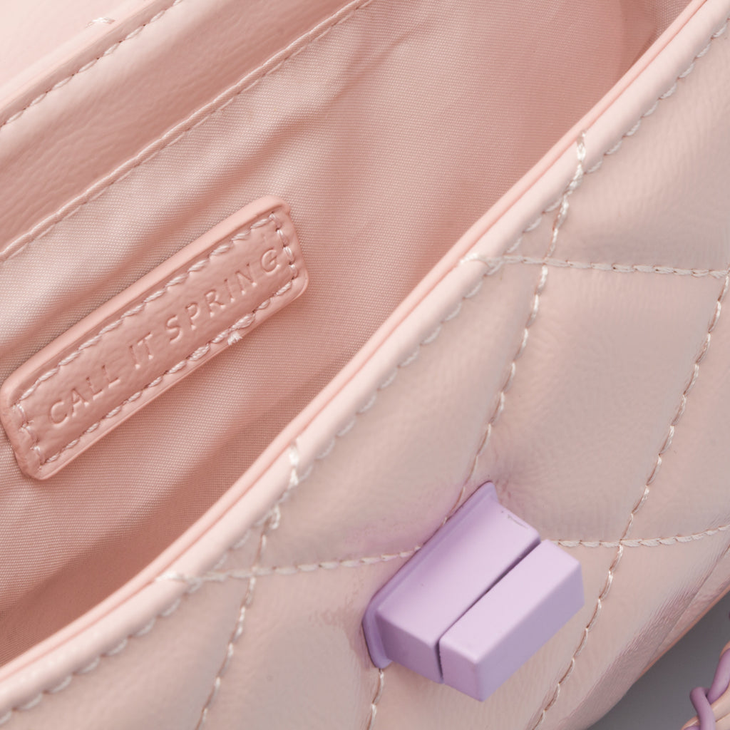 Borsa trapuntata rosa da donna in "pelle vegana" Call It Spring Lexye