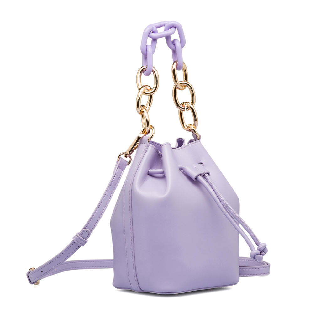 Borsa a tracolla lilla da donna in "pelle vegana" Call It Spring Minty