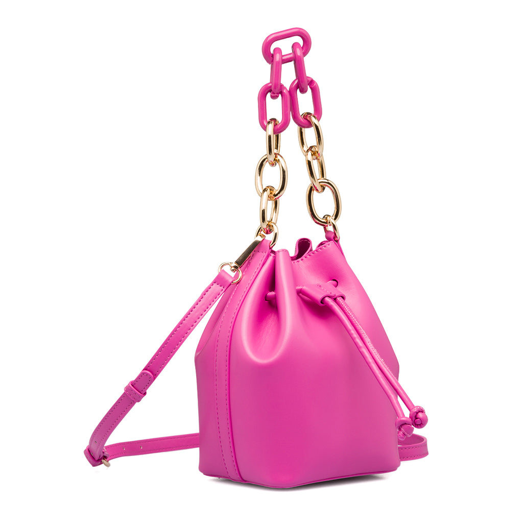 Borsa a tracolla fucsia da donna in "pelle vegana" Call It Spring Minty