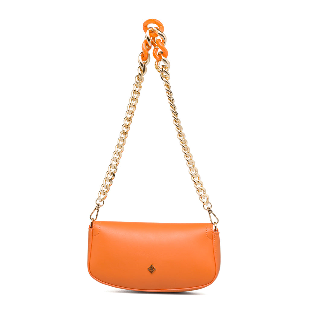 Borsa a tracolla arancione da donna in "pelle vegana" Call It Spring No Shade