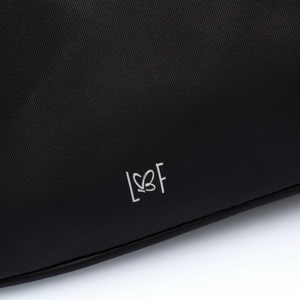 Borsa a tracolla nera da donna con chiusura a zip Lora Ferres
