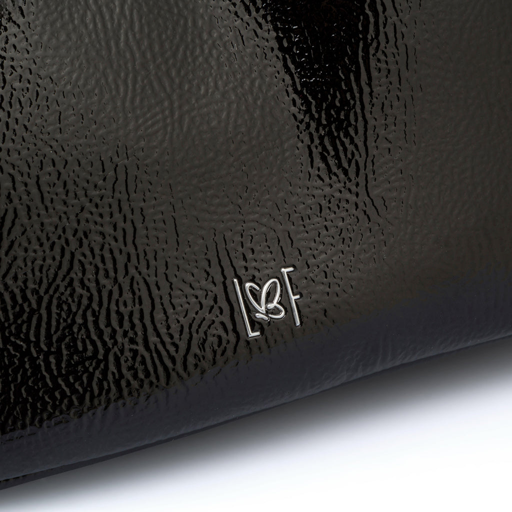 Borsa a tracolla nera da donna con chiusura a zip Lora Ferres