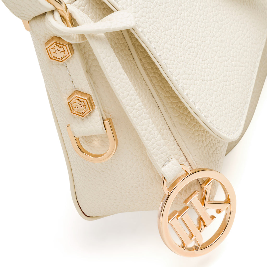 Borsa a tracolla bianca off-white da donna con pendaglio Lumberjack Diana