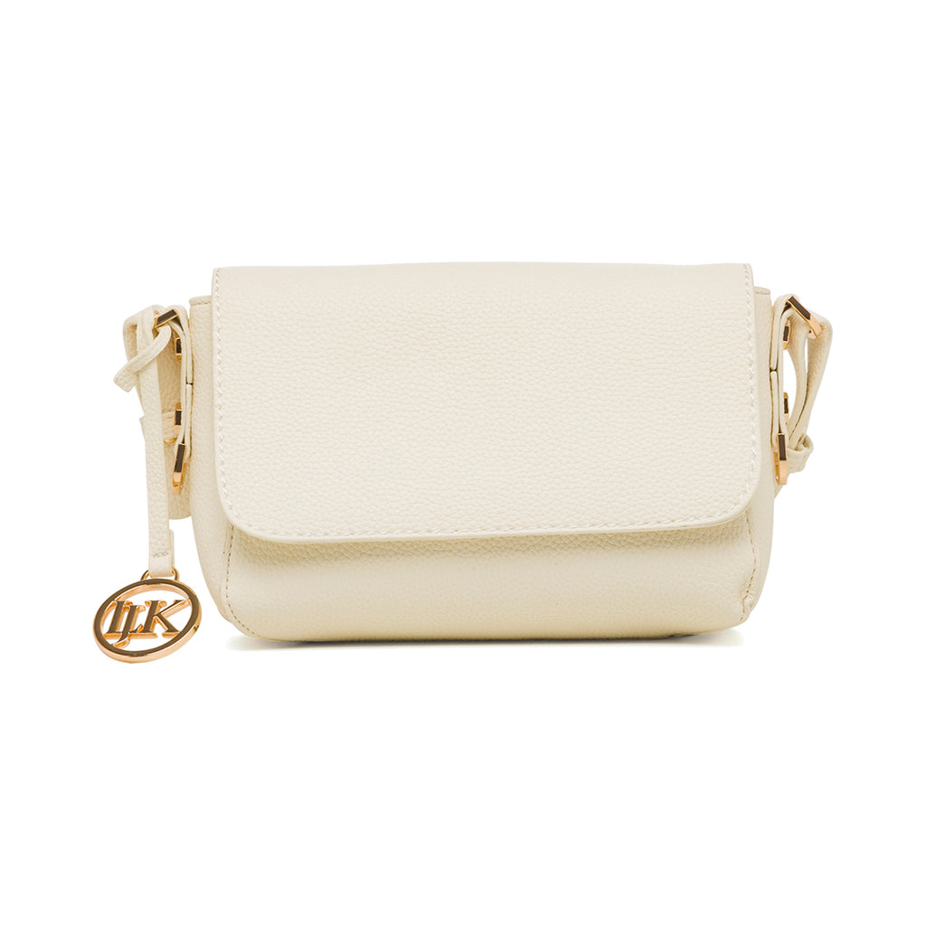 Borsa a tracolla bianca off-white da donna con pendaglio Lumberjack Diana